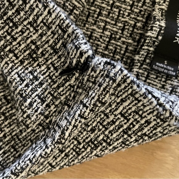 MINK PINK| Gray Tweed Mini Skirt with Intentional Frayed Raw Hem—Revolve••• - Picture 5 of 8